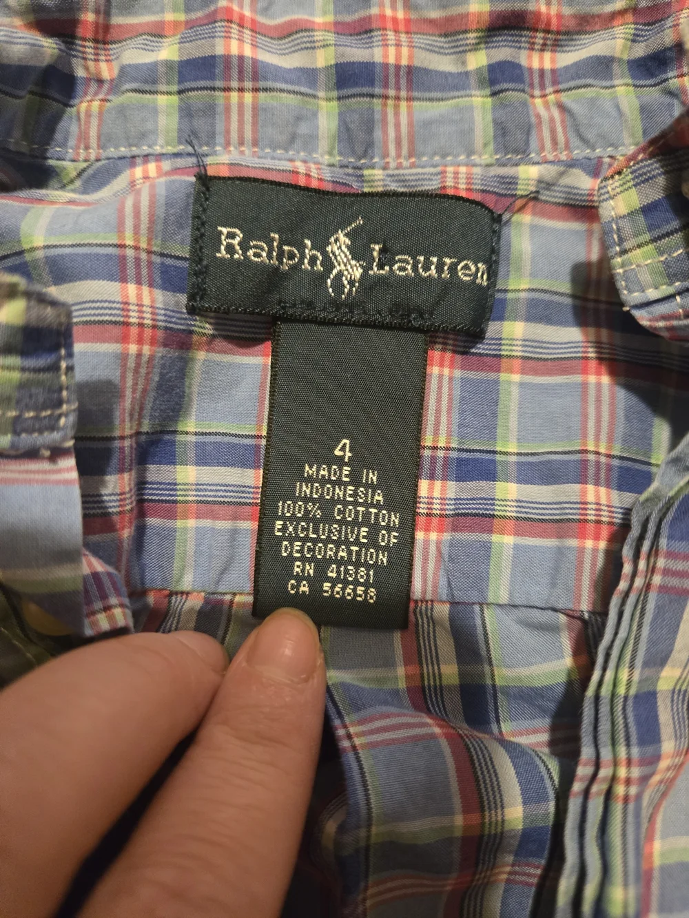 Ralph Lauren Boys' Blue Plaid Button-Down Shirt